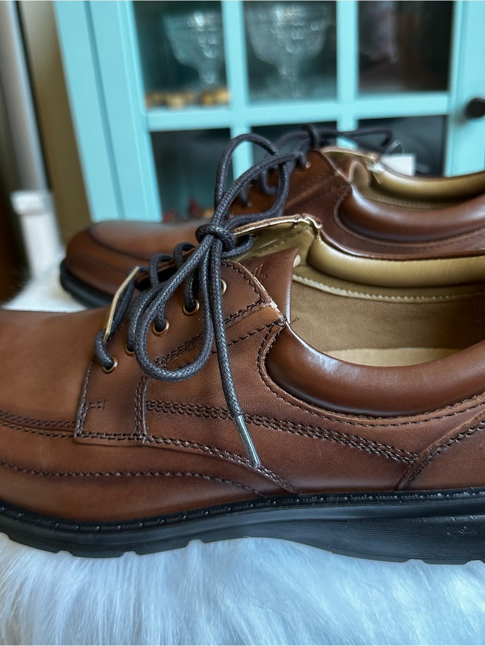 Dockers 9.5M Barker Brown Genuine Leather Oxford Dress Shoes Men's Like New - Picture 5 of 14